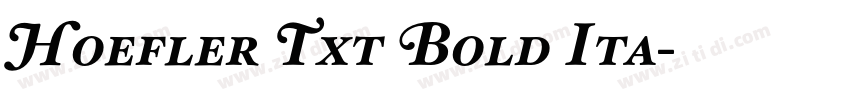 Hoefler Txt Bold Ita字体转换